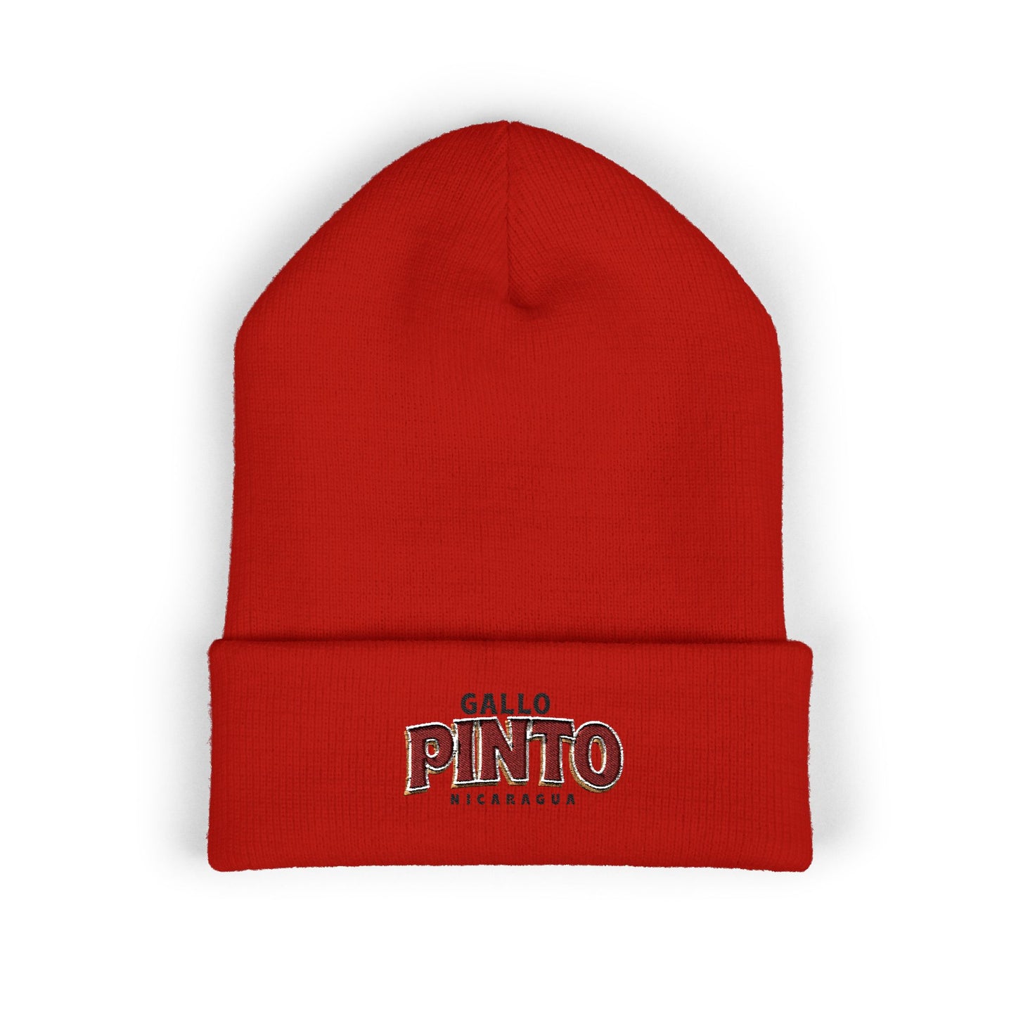 Gallo Pinto Embroidered Cuffed Beanie