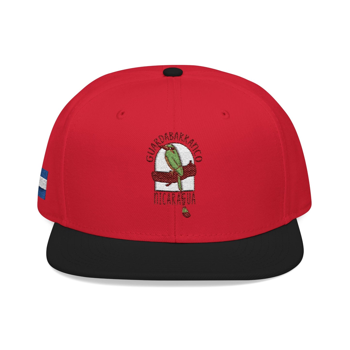Nicaragua Flag Embroidered Snapback Hat