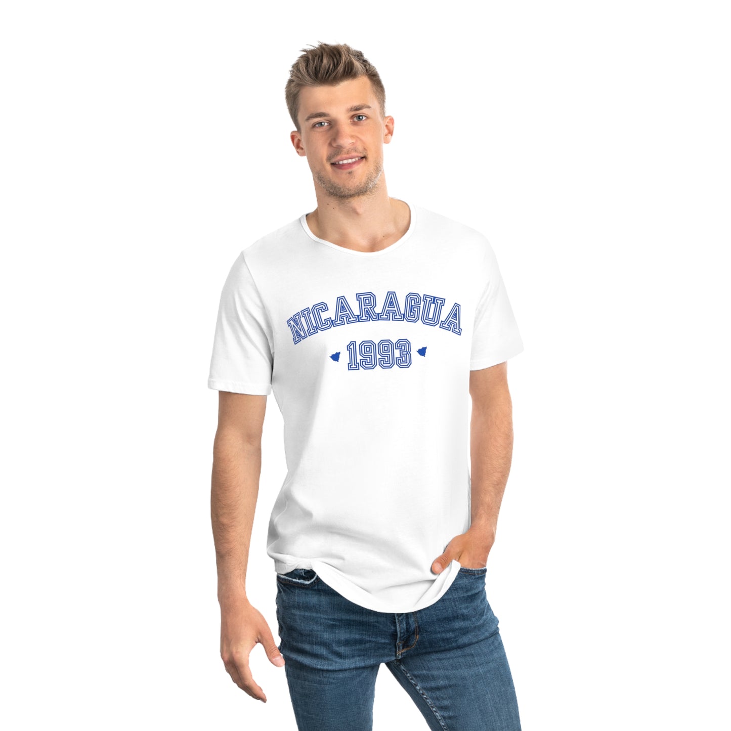 Nicaragua 1993's Men's Jersey Curved Hem Tee