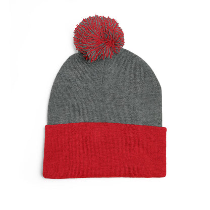 Nicaragua Pom-Pom Knit Beanie Embroidered