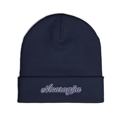 Nicaragua Embroidered Knit Beanie