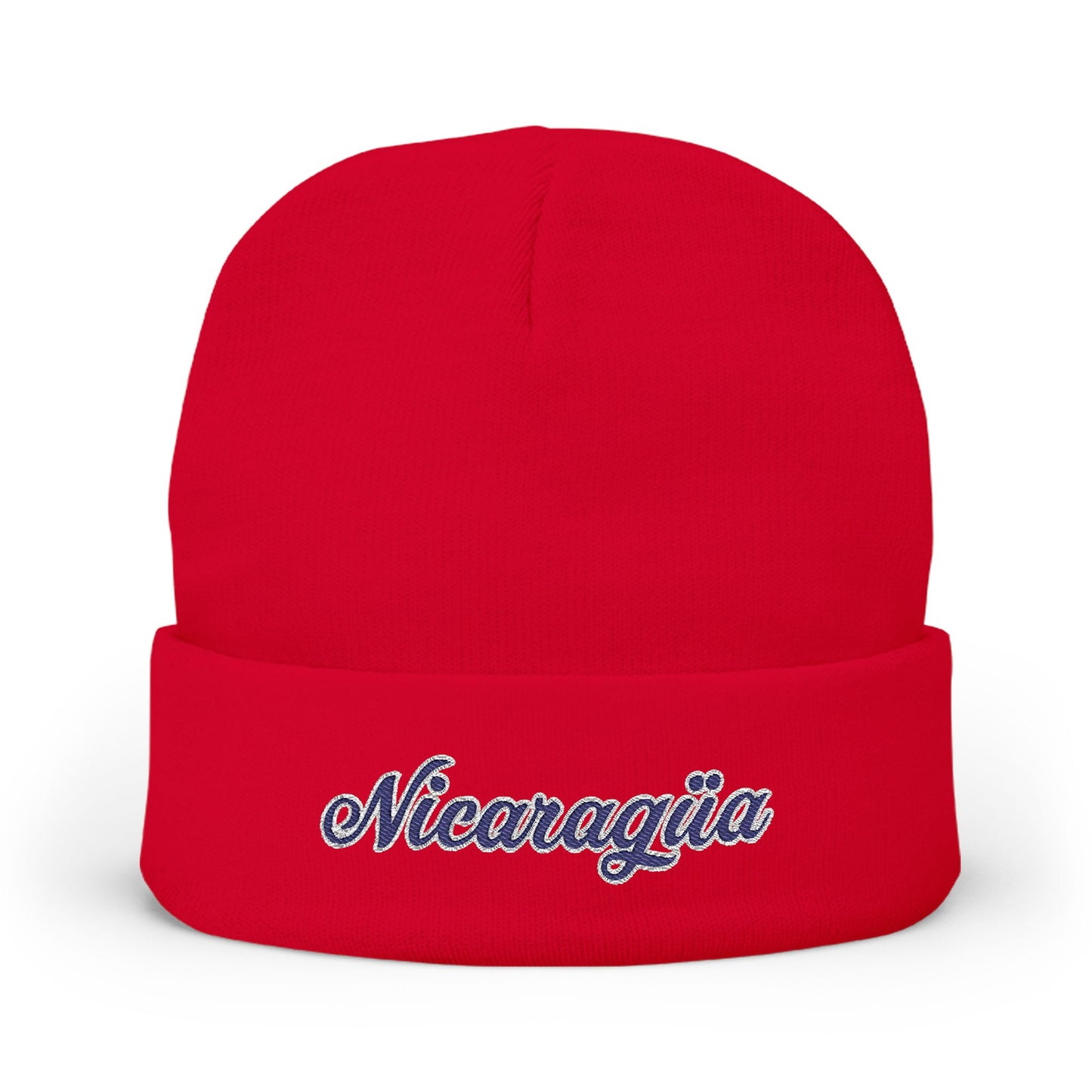 Nicaragua Embroidered Knit Beanie