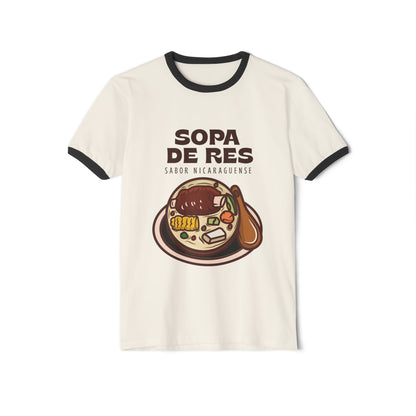 Sopa De Res Unisex Cotton Ringer T-Shirt