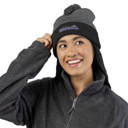 Nicaragua Pom-Pom Knit Beanie Embroidered