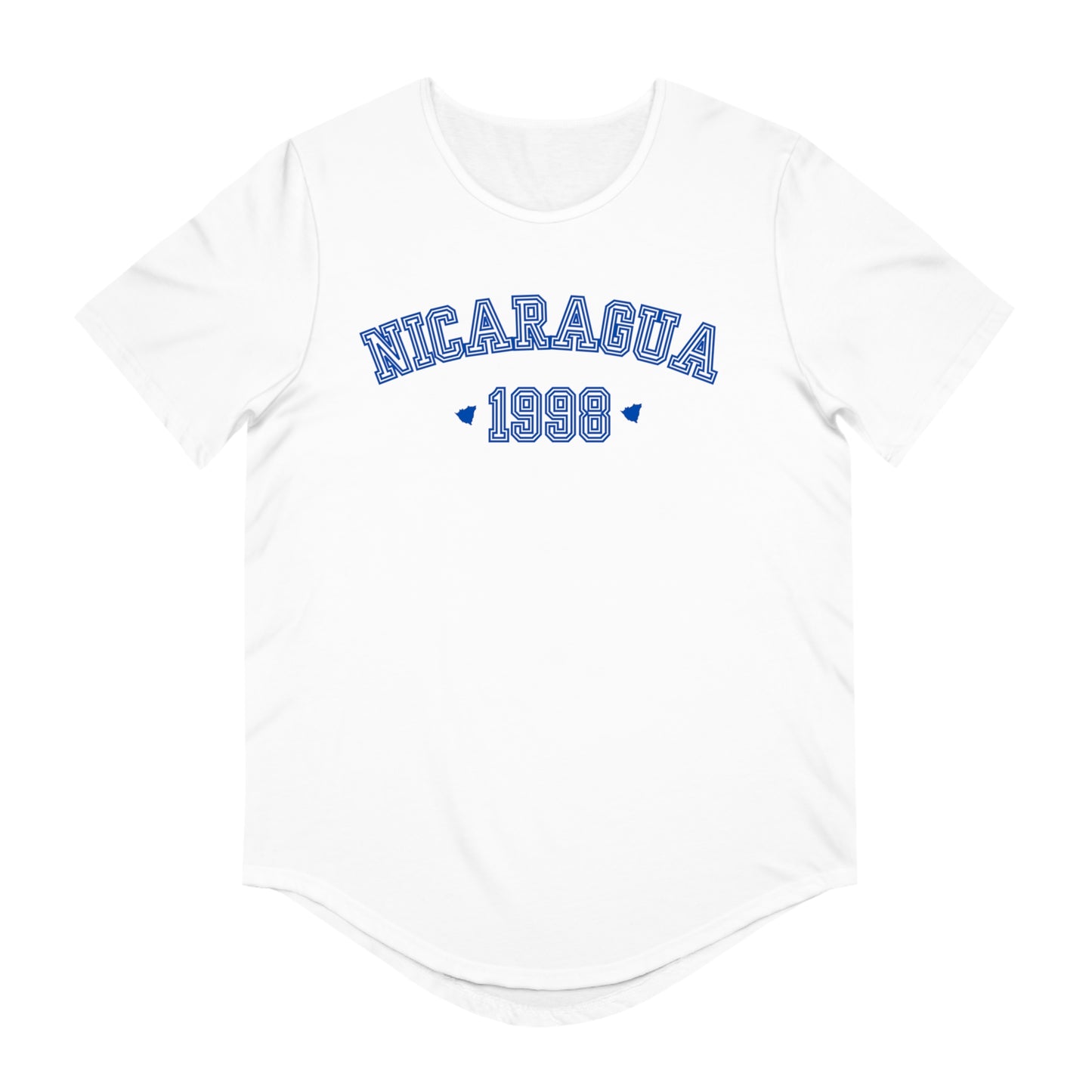 Nicaragua 1998's Men's Jersey Curved Hem Tee