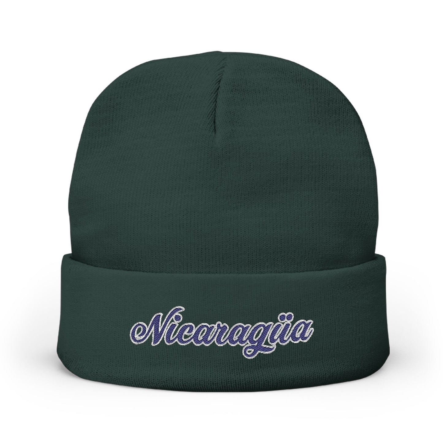 Nicaragua Embroidered Knit Beanie
