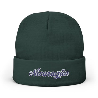 Nicaragua Embroidered Knit Beanie