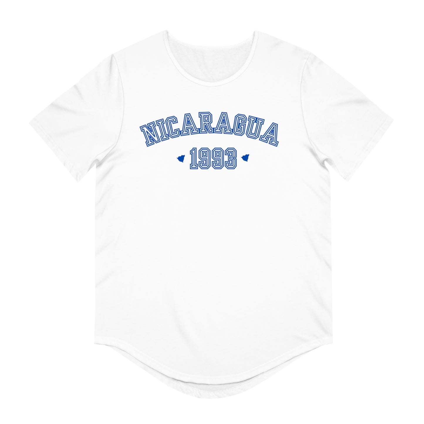 Nicaragua 1993's Men's Jersey Curved Hem Tee