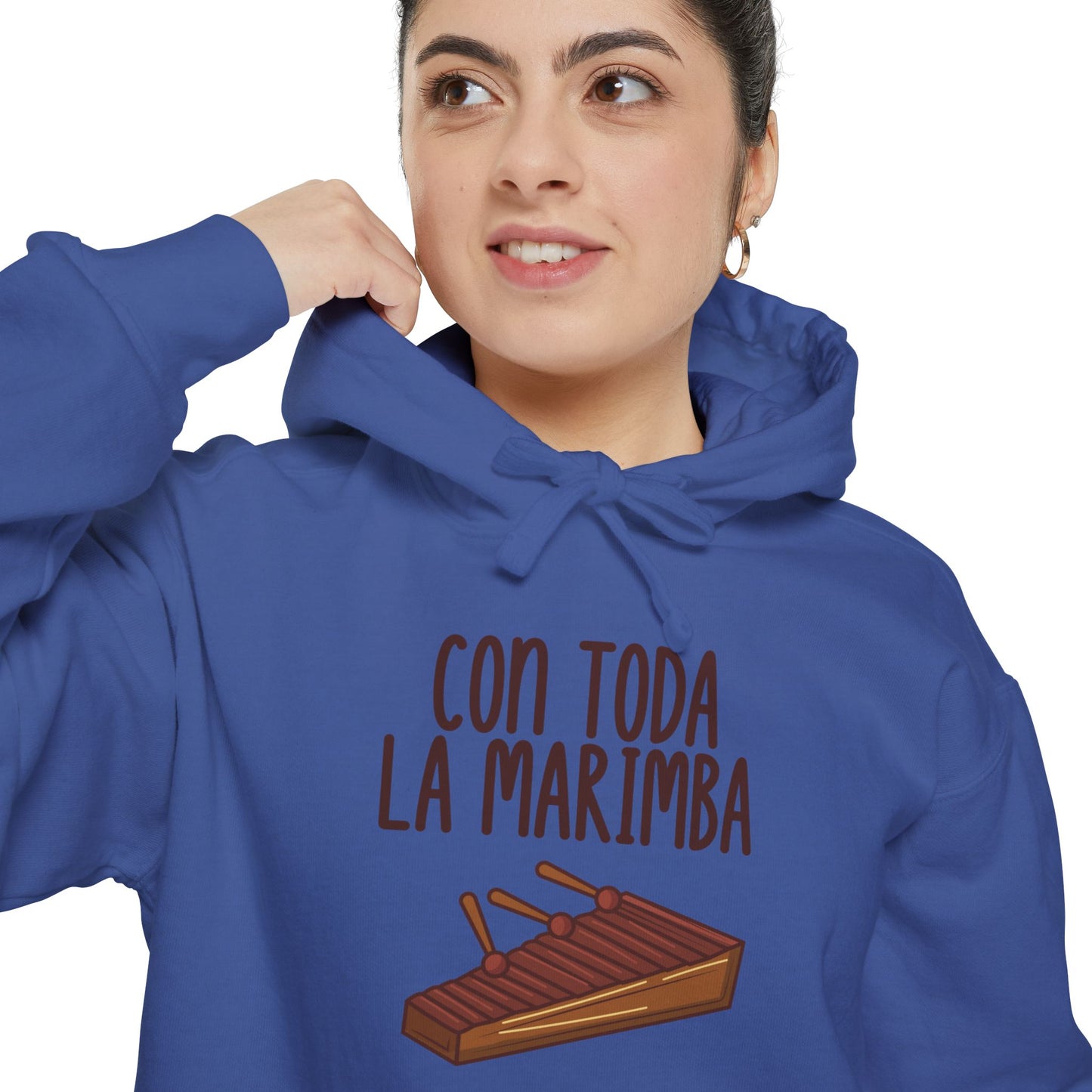 Con toda la Marimba Unisex Garment-Dyed Hoodie