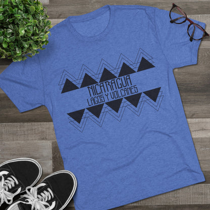 Lagos y Volcanes Minimalista Unisex Tri-Blend Crew Tee