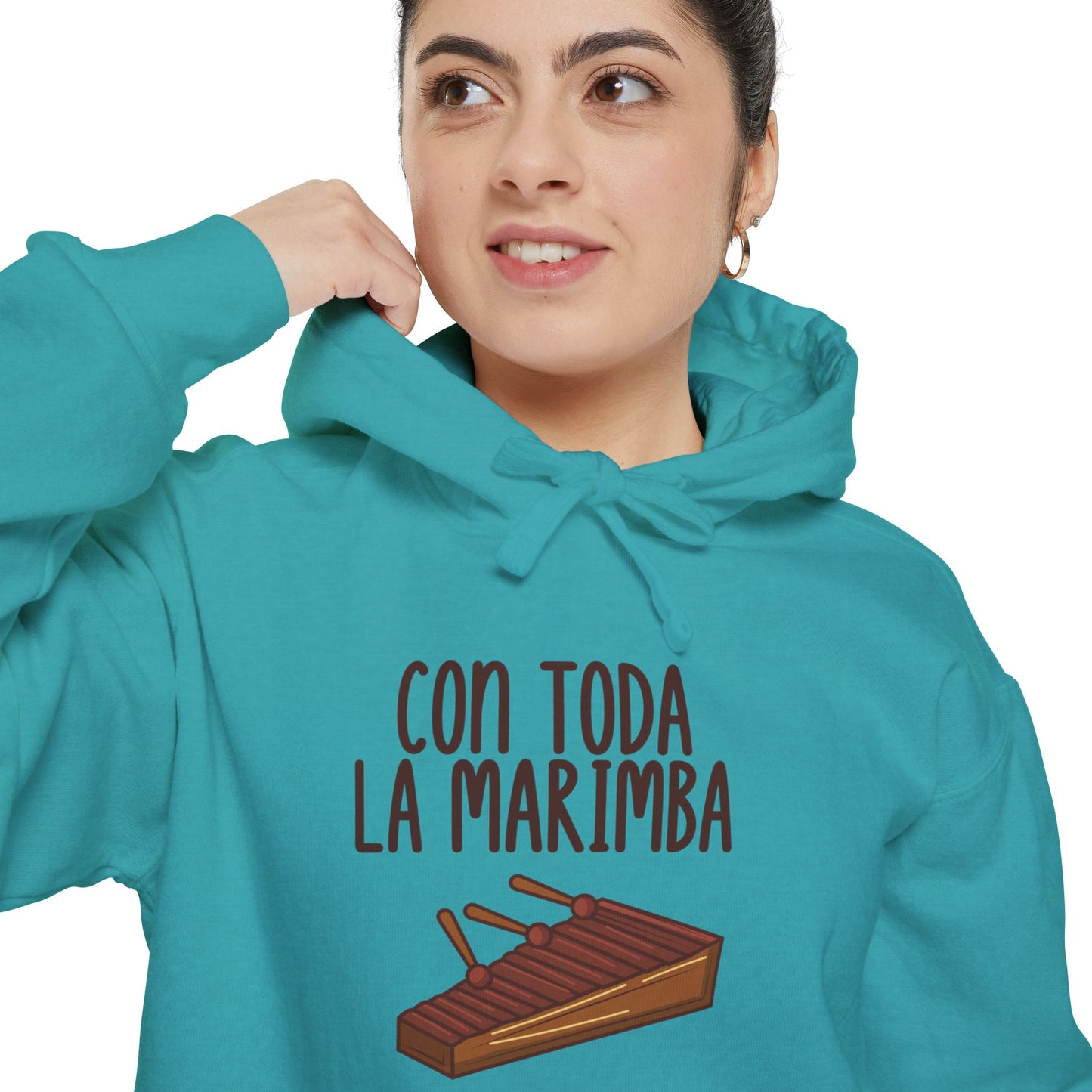 Con toda la Marimba Sudadera con capucha unisex 