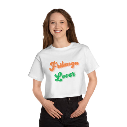 Fritanga Lover Retro Champion Women's Heritage Cropped T-Shirt