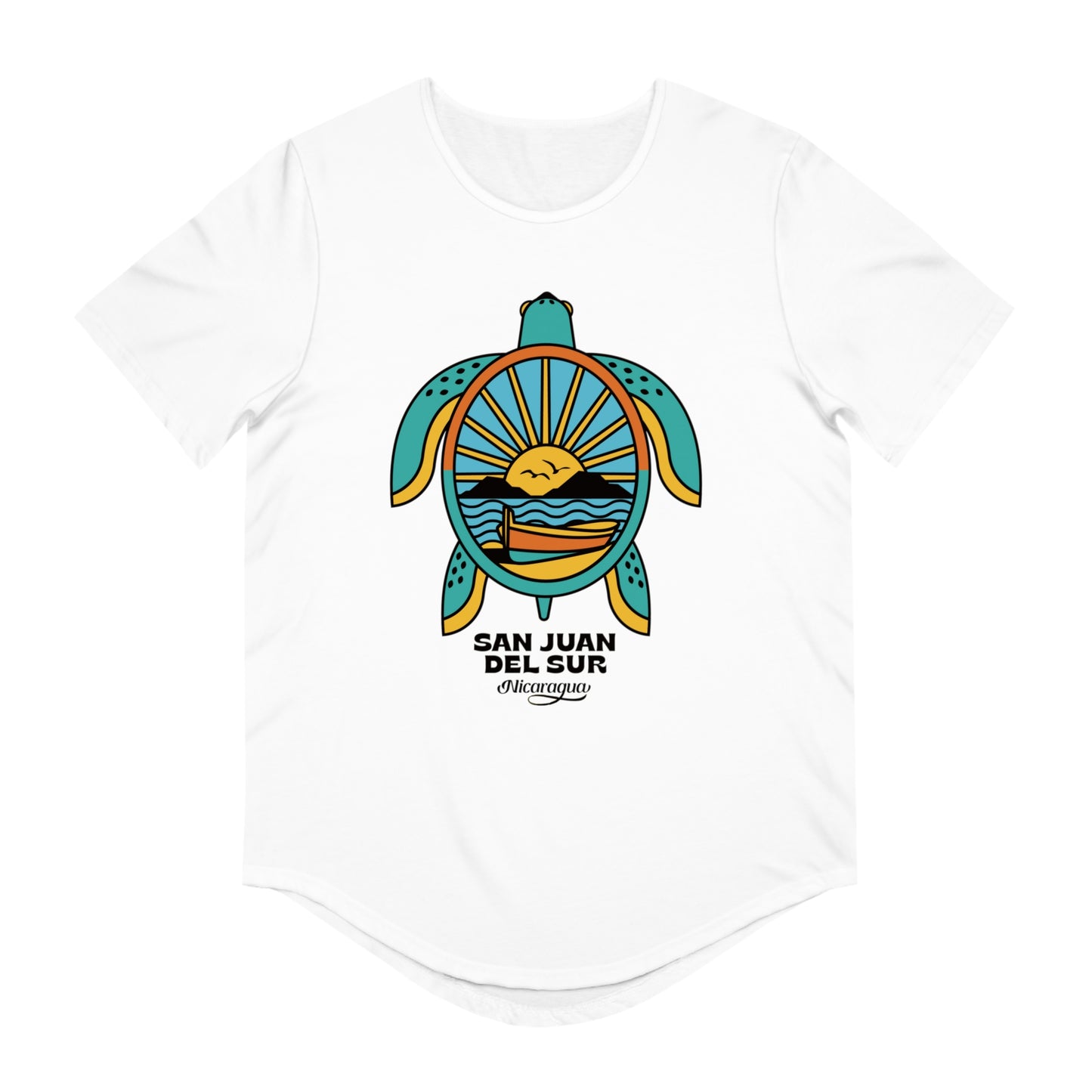 San Juan del Sur Turtle Men's Jersey Curved Hem Tee