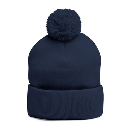 Nicaragua Pom-Pom Knit Beanie Embroidered