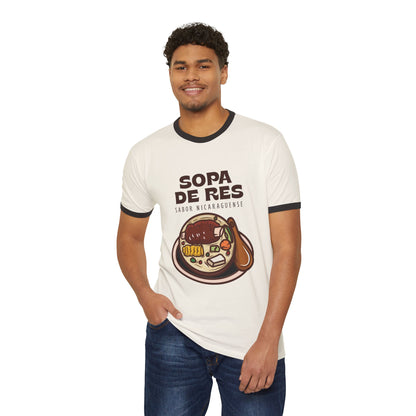 Sopa De Res Unisex Cotton Ringer T-Shirt