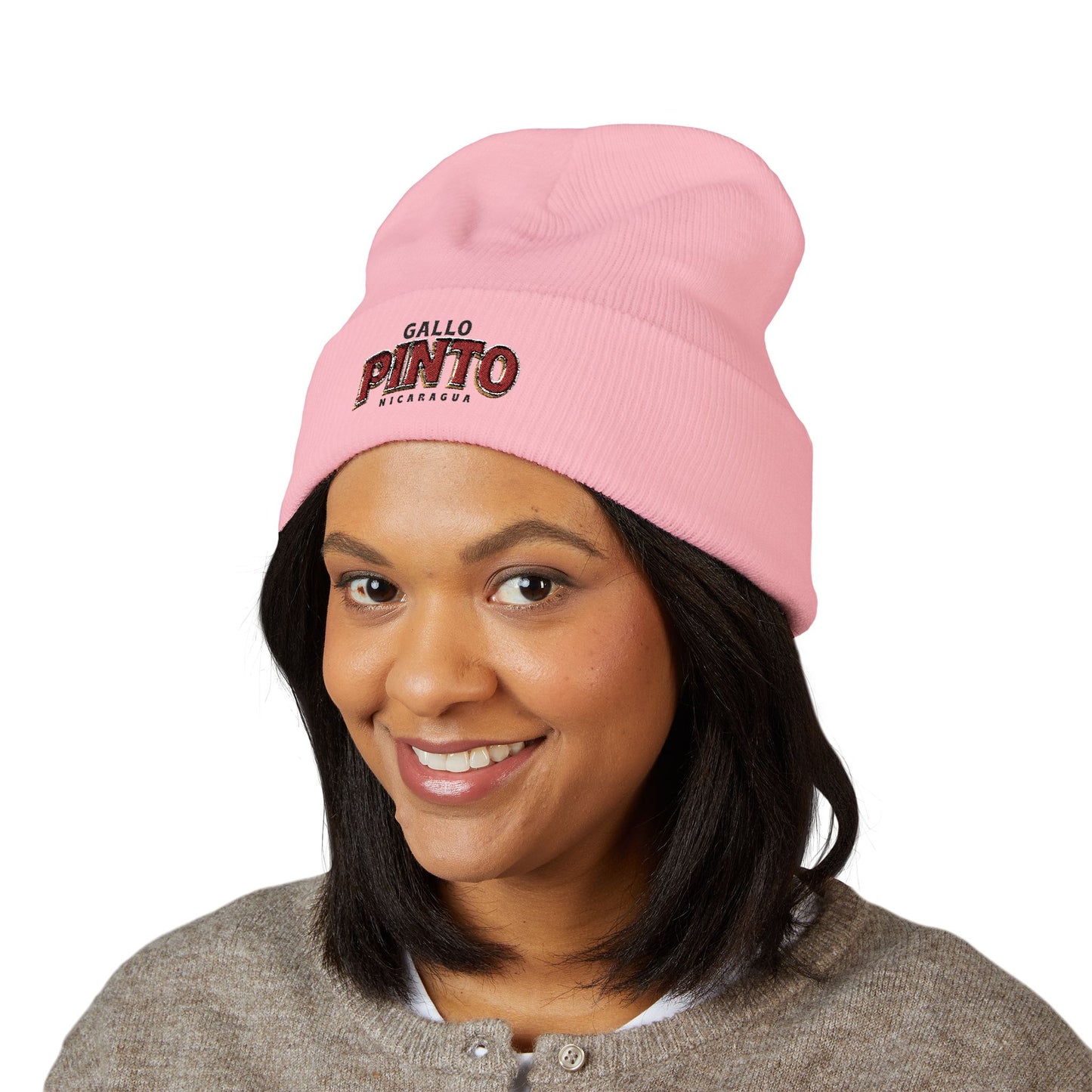 Gallo Pinto Embroidered Cuffed Beanie