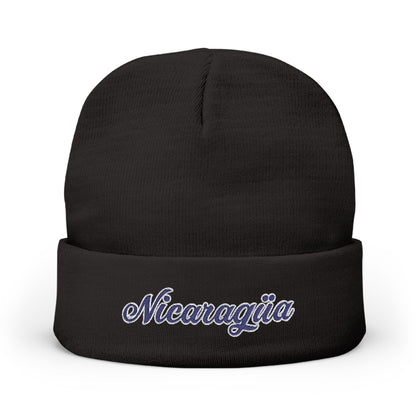 Nicaragua Embroidered Knit Beanie