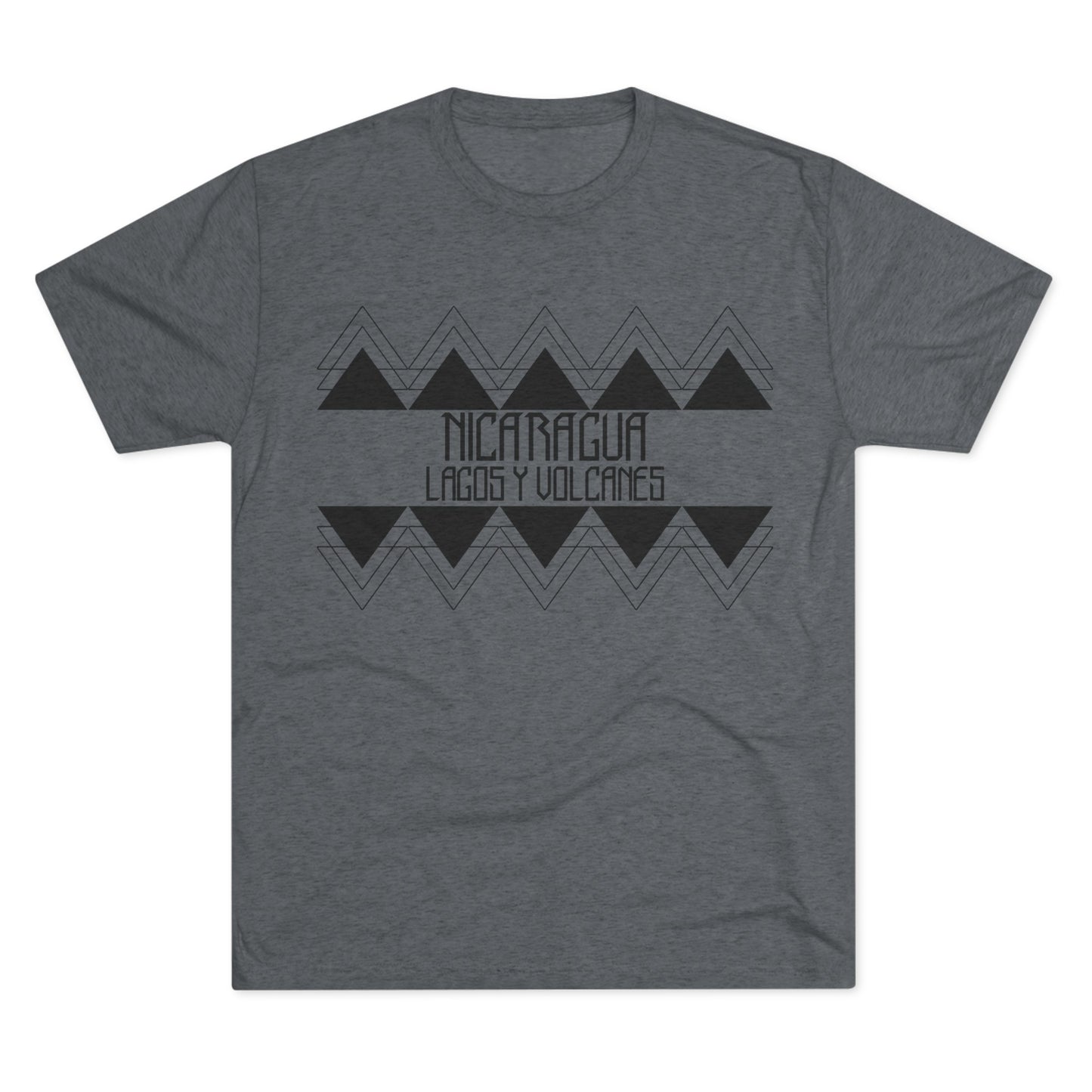 Lagos y Volcanes Minimalista Unisex Tri-Blend Crew Tee