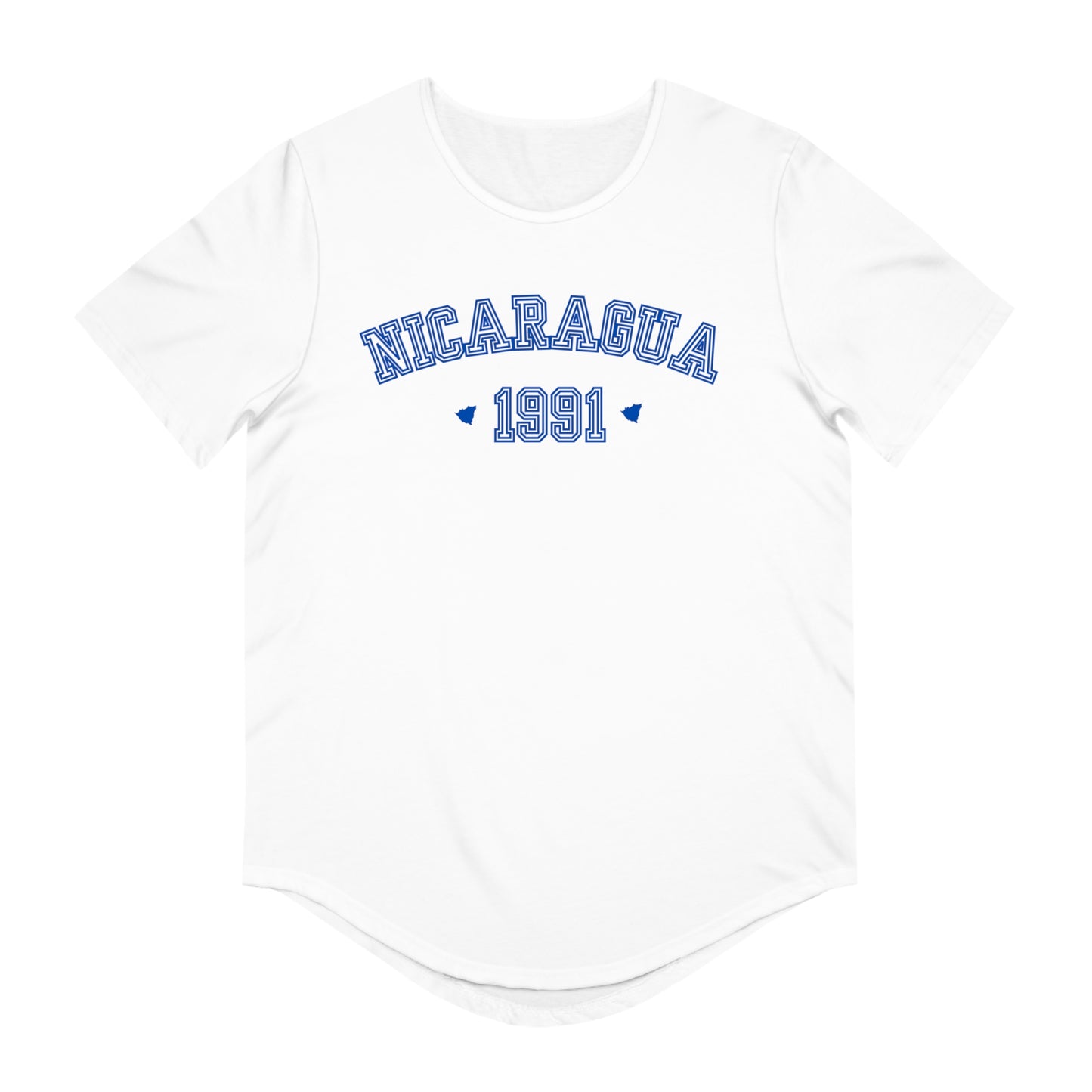 Nicaragua 1991's Men's Jersey Curved Hem Tee