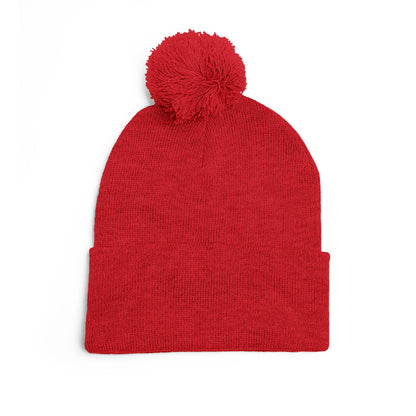 Nicaragua Pom-Pom Knit Beanie Embroidered