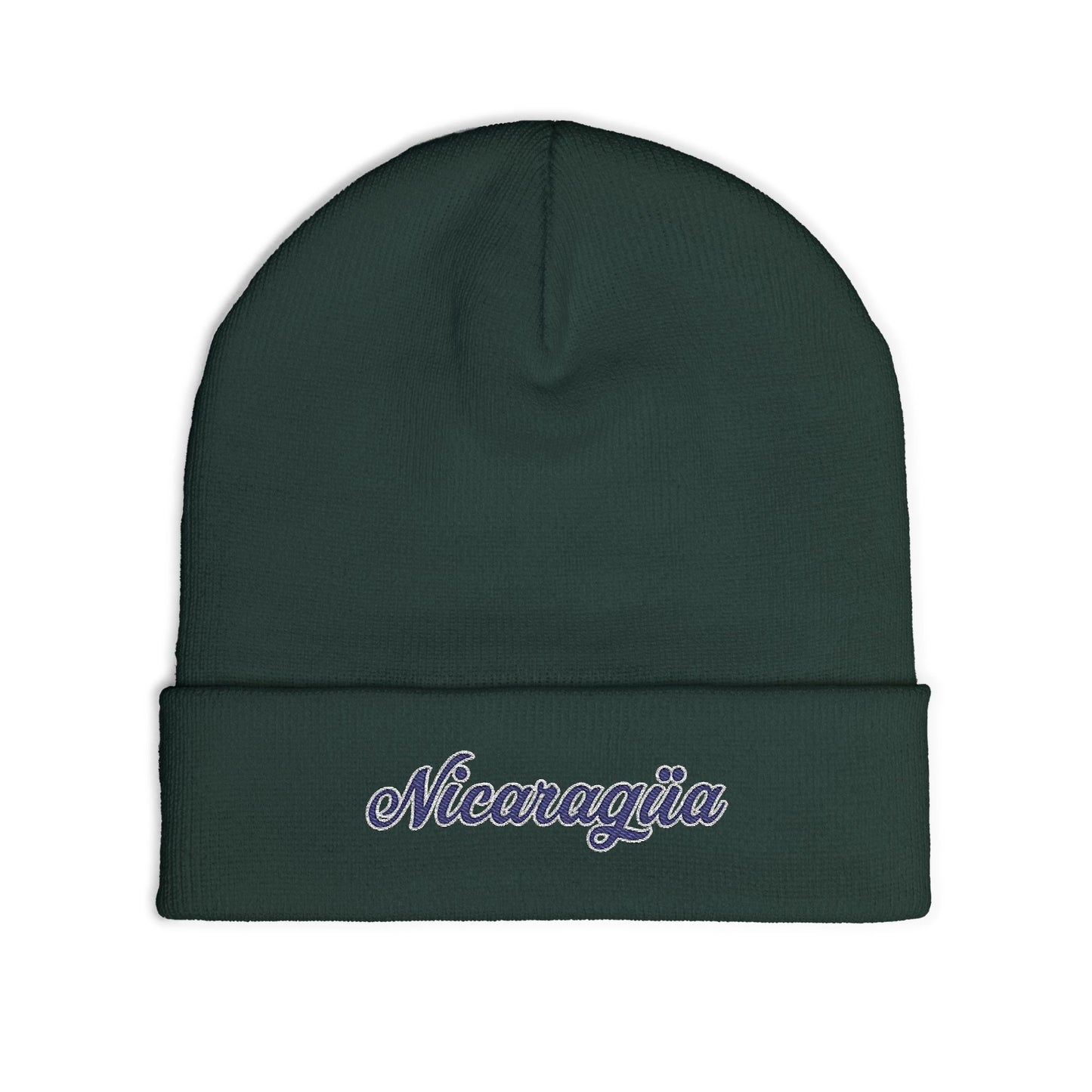 Nicaragua Embroidered Knit Beanie