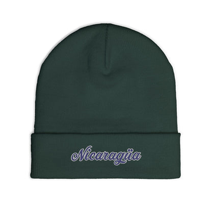 Nicaragua Embroidered Knit Beanie