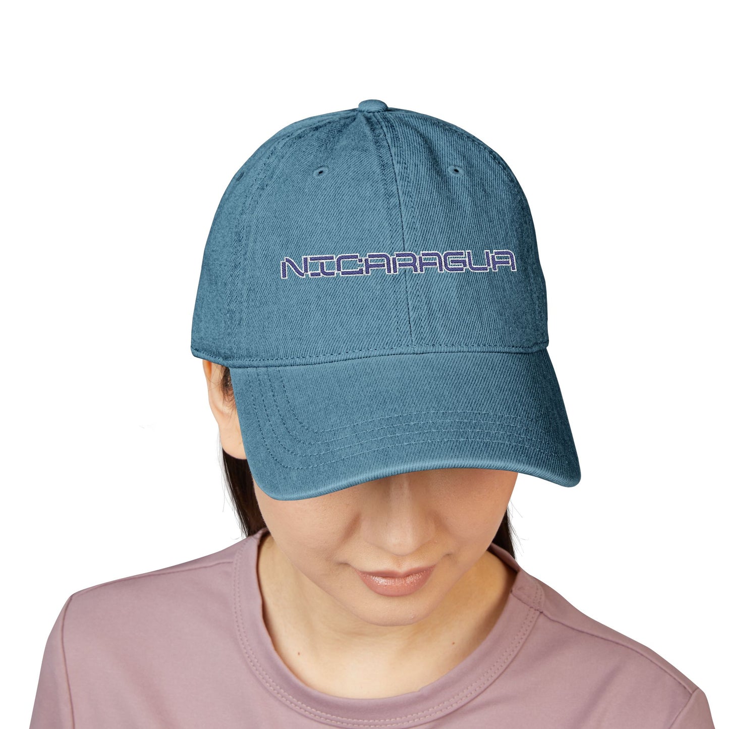 Nicaragua Embroidered Denim Hat