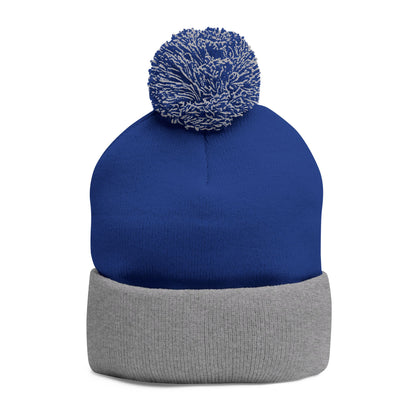 Nicaragua Pom-Pom Knit Beanie Embroidered