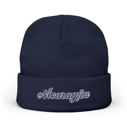 Nicaragua Embroidered Knit Beanie