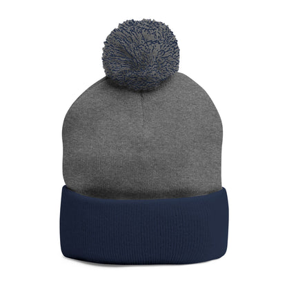Nicaragua Pom-Pom Knit Beanie Embroidered