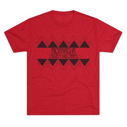 Lagos y Volcanes Minimalista Unisex Tri-Blend Crew Tee