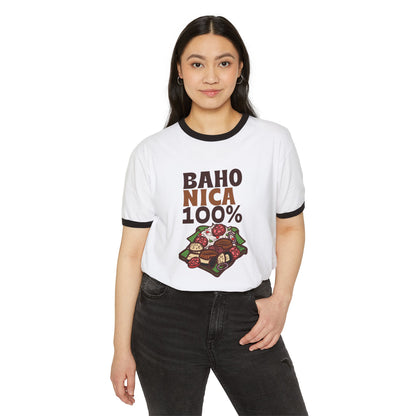 Baho Nica Unisex Cotton Ringer T-Shirt