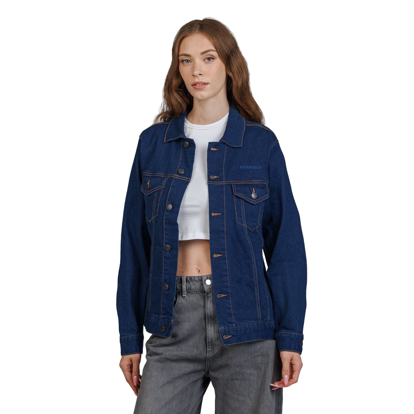 Nicaragua Embroidered Women's Denim Jacket