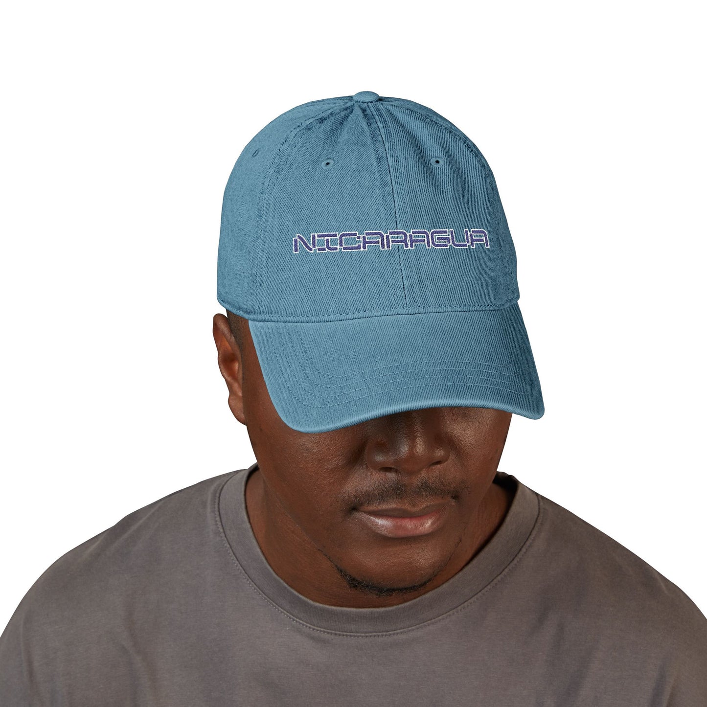 Nicaragua Embroidered Denim Hat