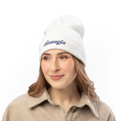 Nicaragua Embroidered Knit Beanie