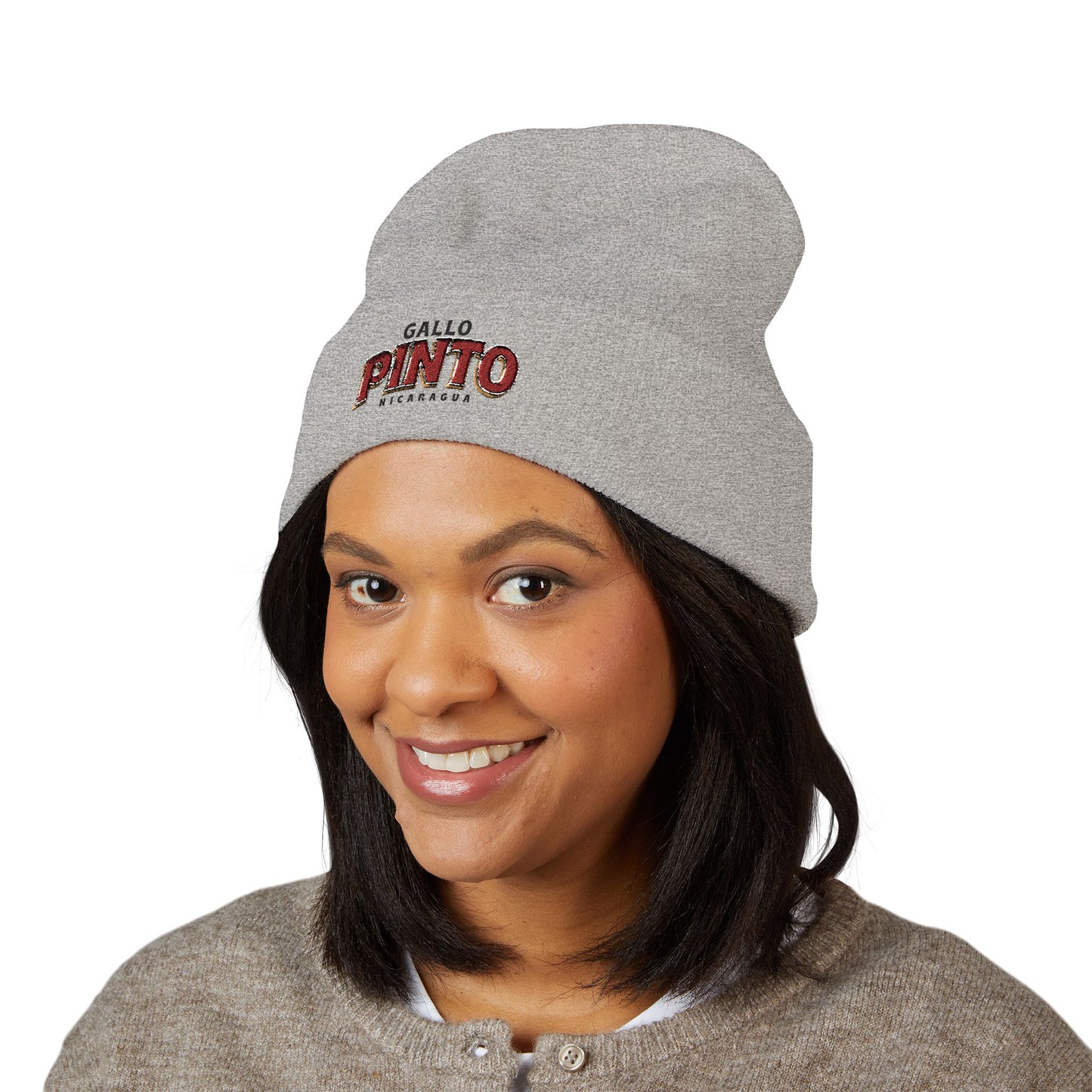 Gallo Pinto Embroidered Cuffed Beanie