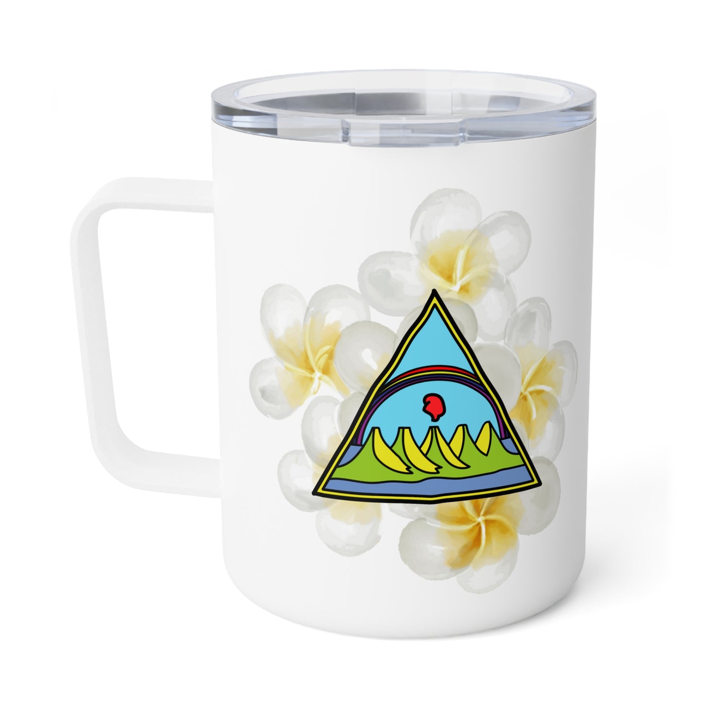 Taza de café con tapa Escudo y Sacuanjoche, 10 oz