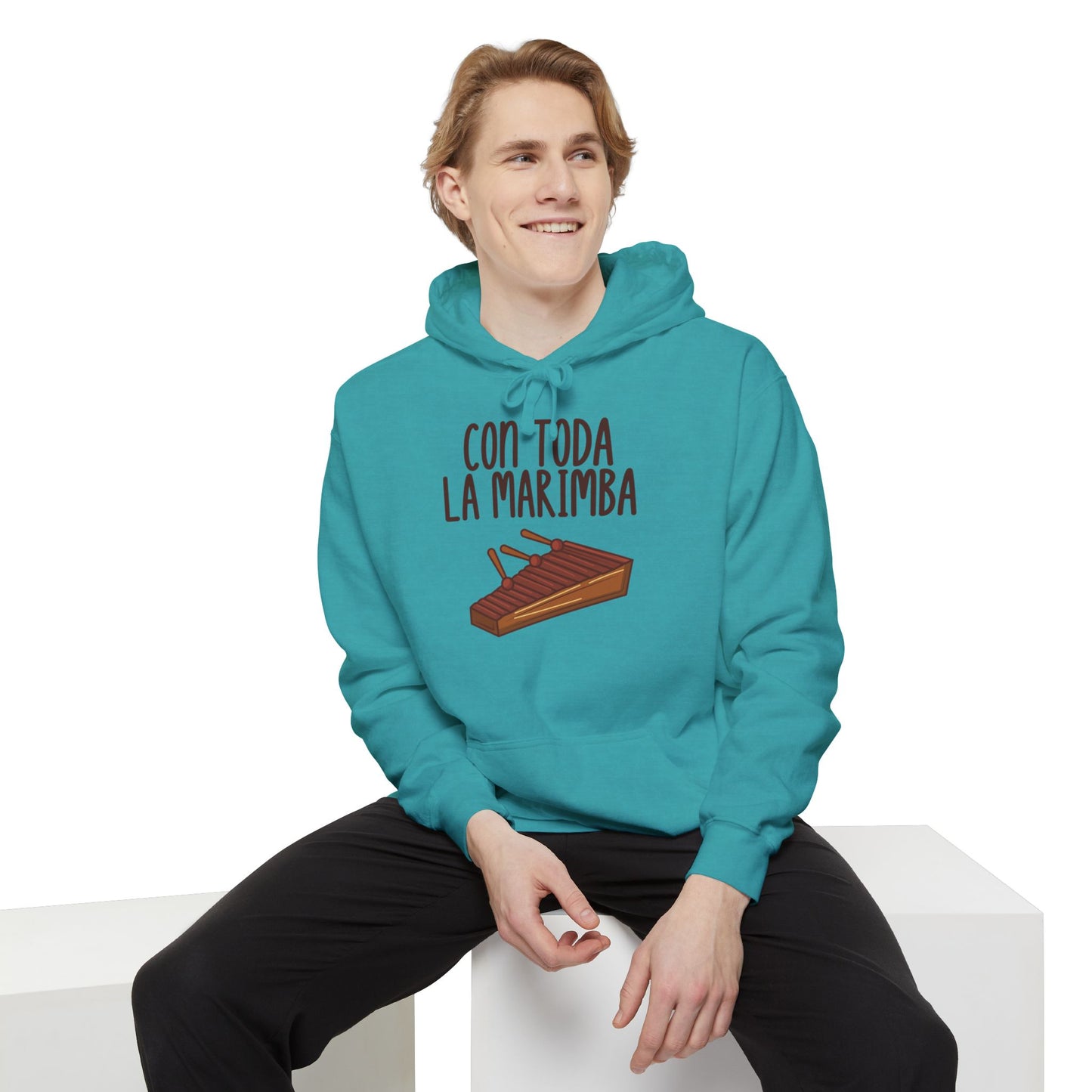 Con toda la Marimba Sudadera con capucha unisex 