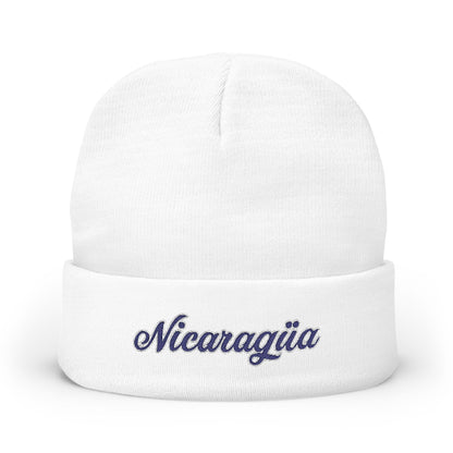 Nicaragua Embroidered Knit Beanie