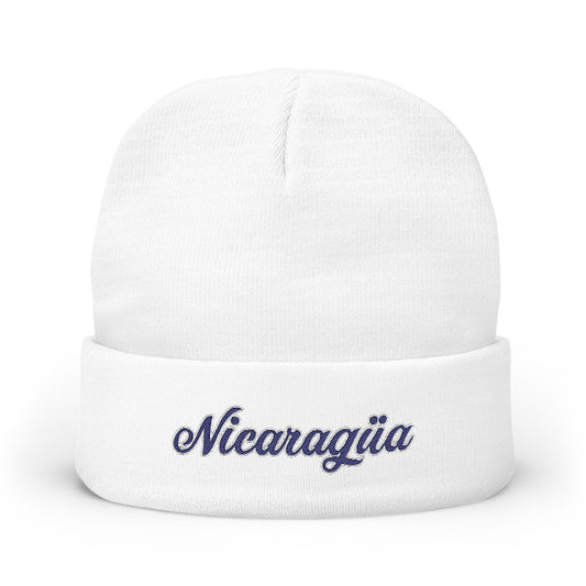 Nicaragua Embroidered Knit Beanie