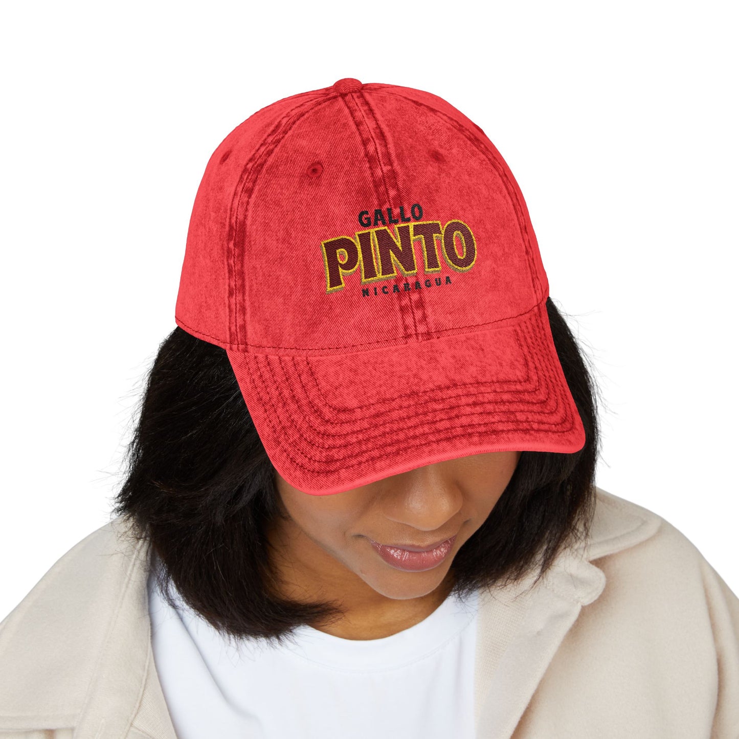 Gallo Pinto Nicaragua Vintage Embroidered Cap