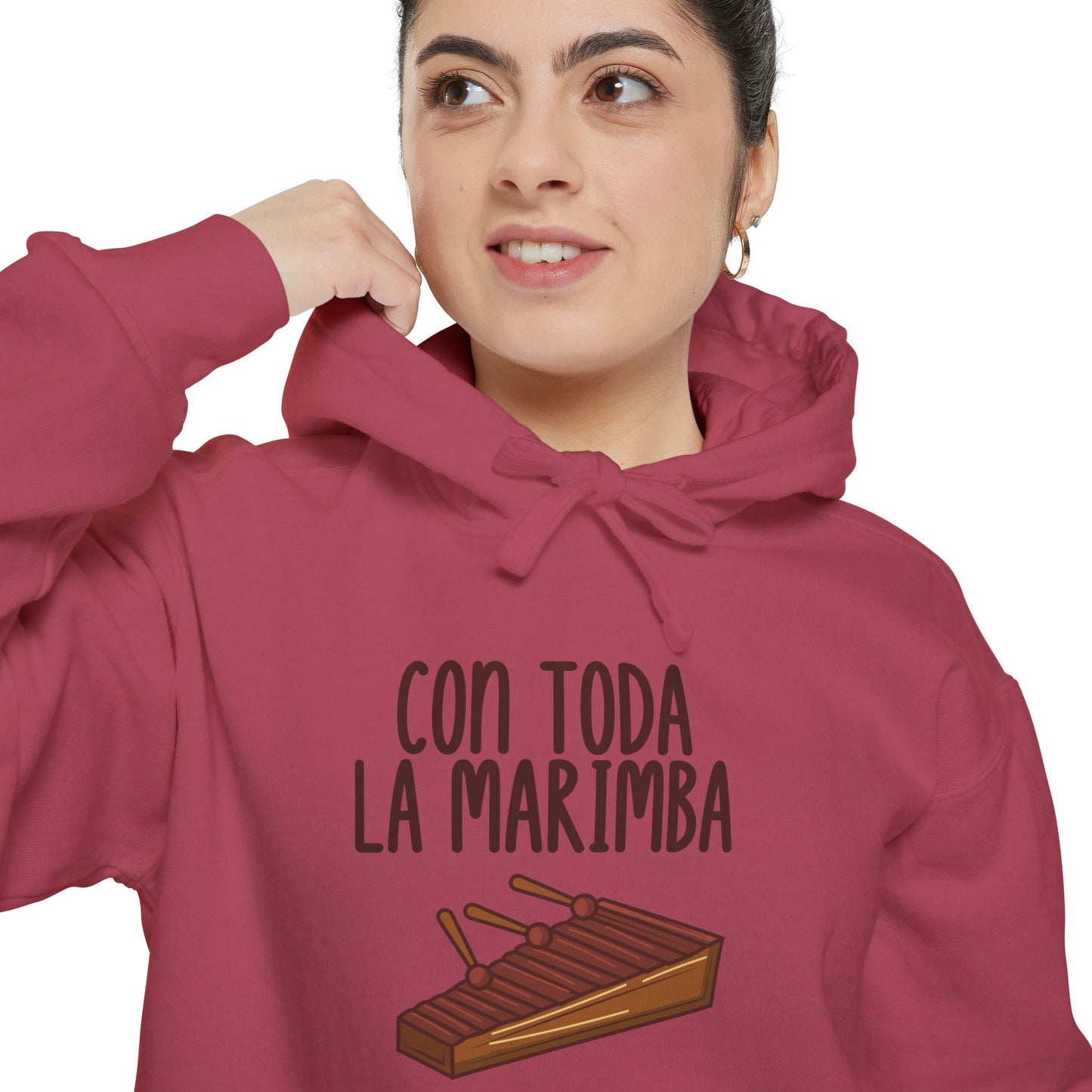 Con toda la Marimba Unisex Garment-Dyed Hoodie